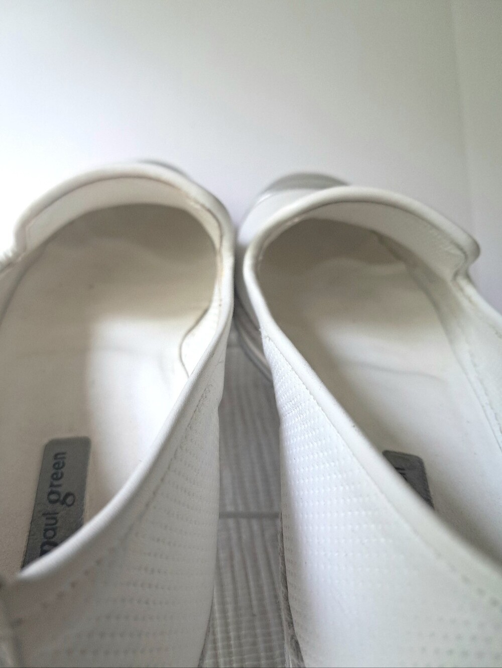 Paul Green Joaquin Espadrille Slip-on Leather Loafers Women's 7.5 White/Silver - Picture 10 of 15
